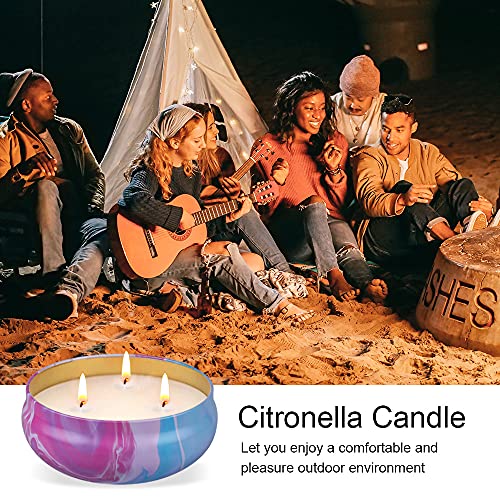 Large Citronella Candle Outdoor, Soy Wax Scented Candle Set 3 Wick | Aromatherapy Candle Bulk For Home Patio Yard Garden Camping Bbq #TOP5