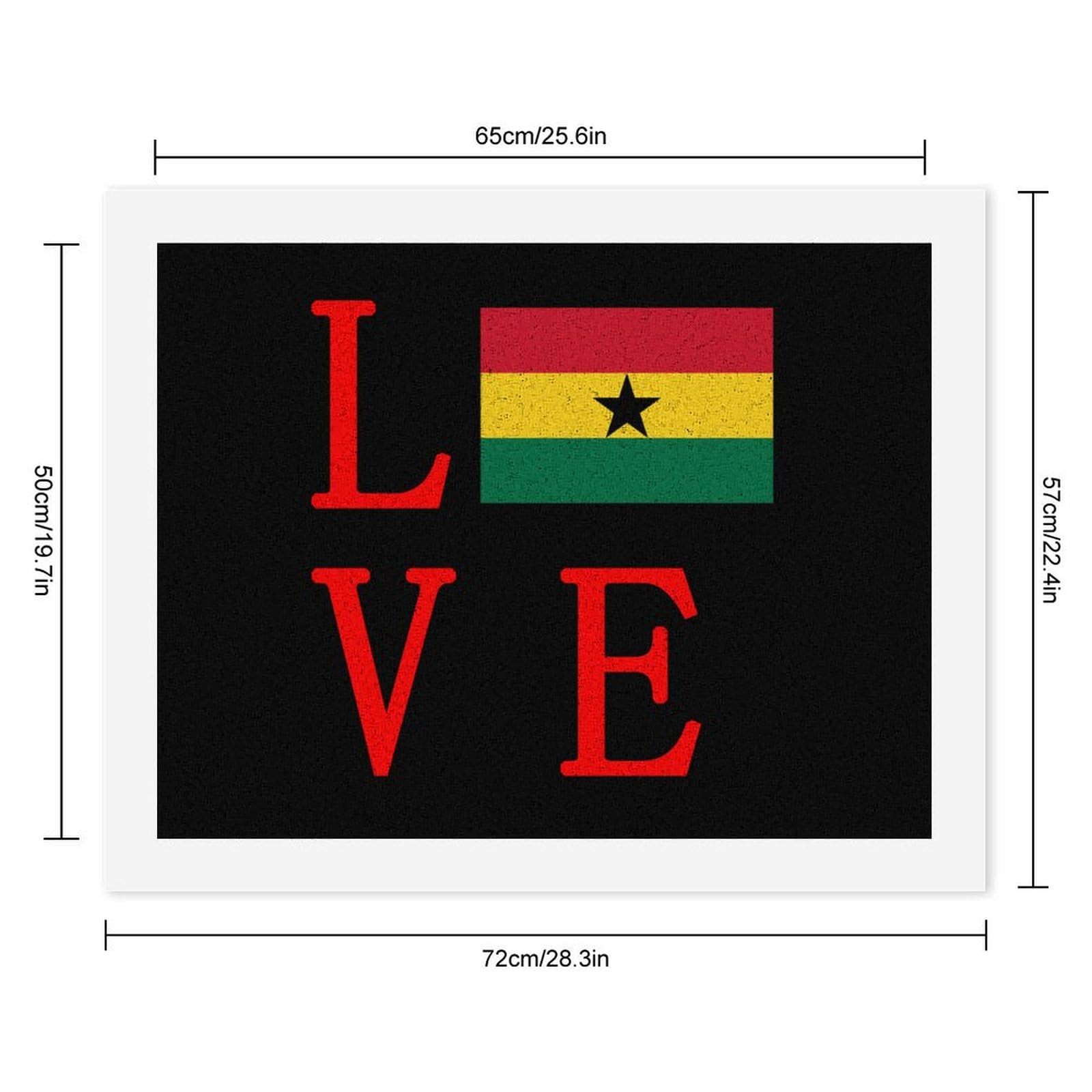Malen nach Zahlen, Motiv: Ghana-Flagge, bedruckt, für Erwachsene, Anfänger, bunt, DIY, einfaches Malen für Zuhause, Wanddekoration