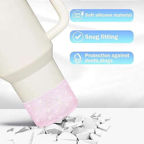 Vista 86 de WK IEASON 2 Pcs Tumbler Bottom Protector Boot for Stanley Quencher Adventure 40oz & Stanley IceFlow 20oz 30oz, Stealth Landing-2.83inch Bottom