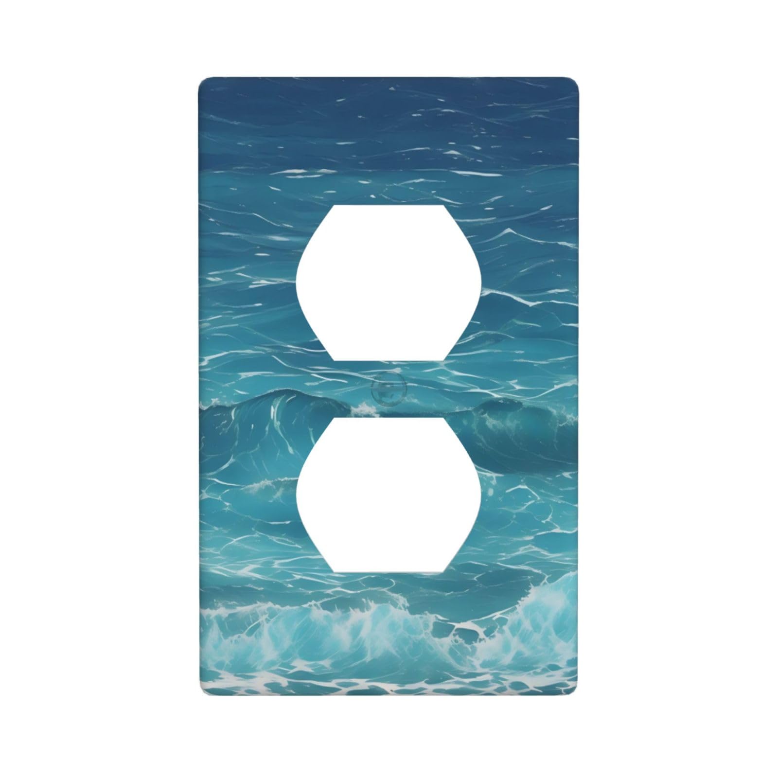The deep Blue sea Decorative Switch Plate Cover-Unbreakable Polycarbonate Wall Plate for Home Office, 1 Gang with Screws