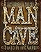 Desperate Enterprises Man Cave - Diamond Plate Tin Sign, 16" W x 12.5" H