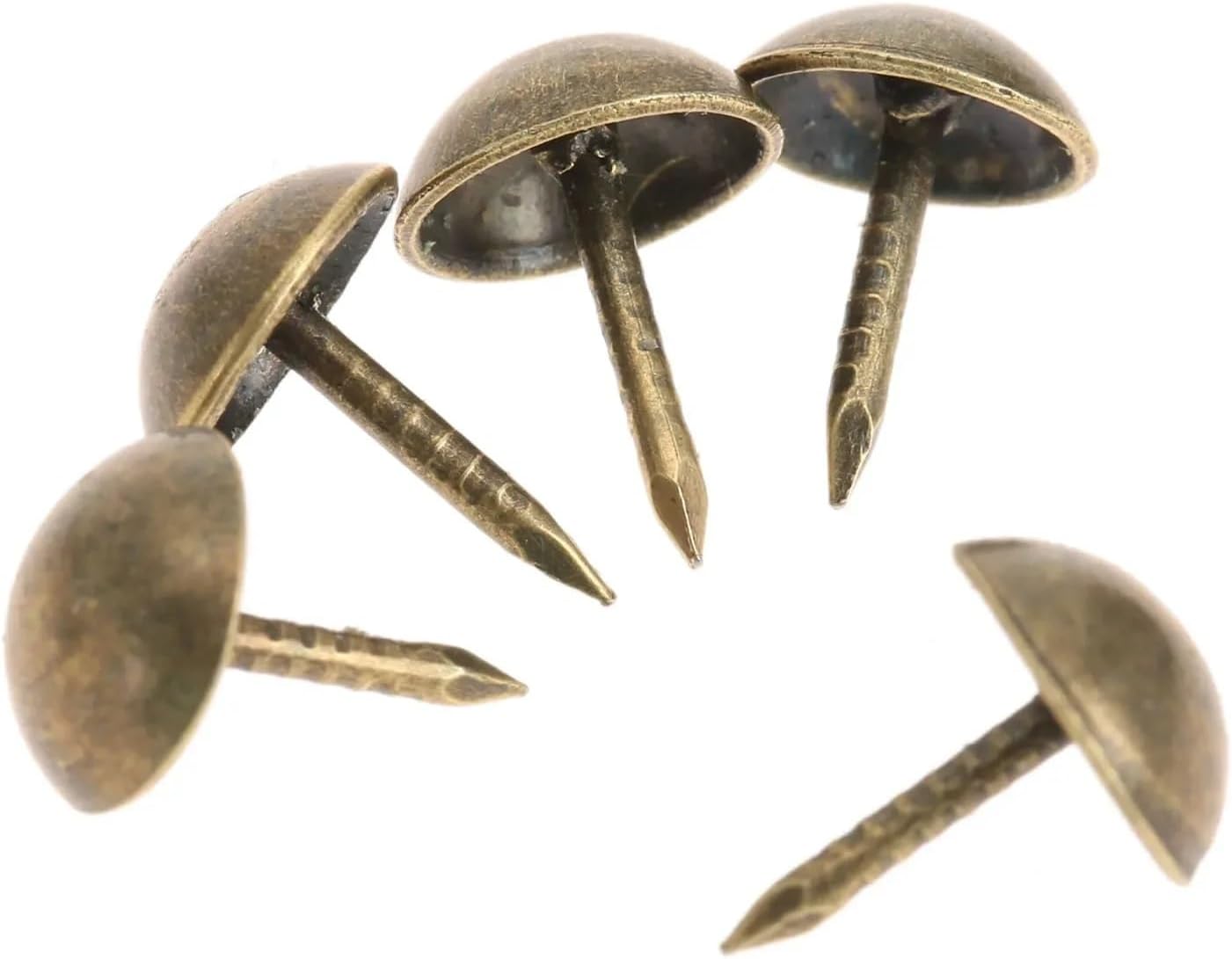 Upholstery Tacks 500Pcs Antique Bronze Iron Upholstery Nails Jewelry Gift Wine Case Sofa Decorative Tack Pushpin Doornail for Furniture Cork Board DIY Projects Home Decor(9x9mm)
