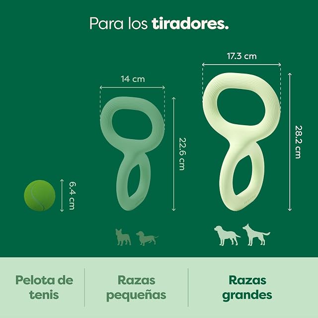 Foto 3 de 6 de Earth Rated Tug of War - Juguete Interactivo para Perros Adultos y Cachorros, Agarre ergonómico, Goma…