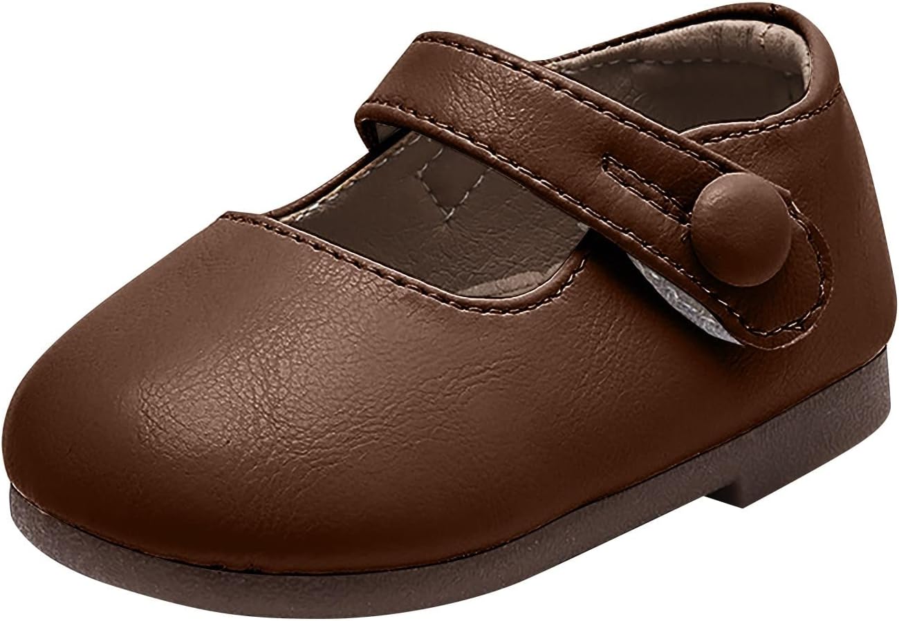 IWIHMIV Toddler Girl Dress Comfortable Mary Jane Shoes Non Slip Girl Wedding Party Soft Ballet Bottom Flat Shoes