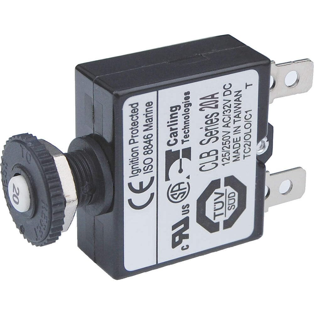 Blue Sea 7057-BSS Ckt Brkr Push Button 20A