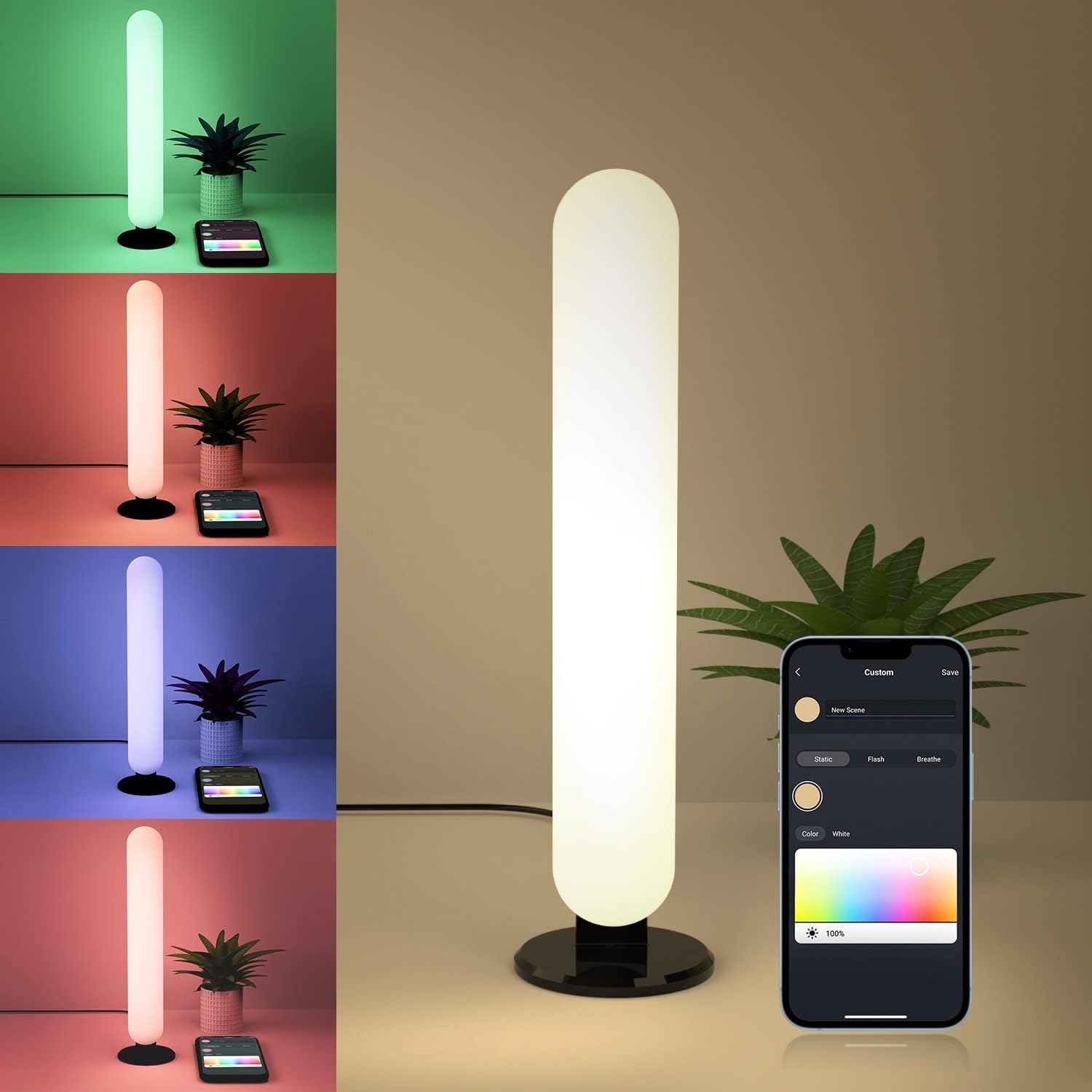 Alantop Smart Desk Lamp,WiFi APP Control Bedside Lamp Work with Alexa