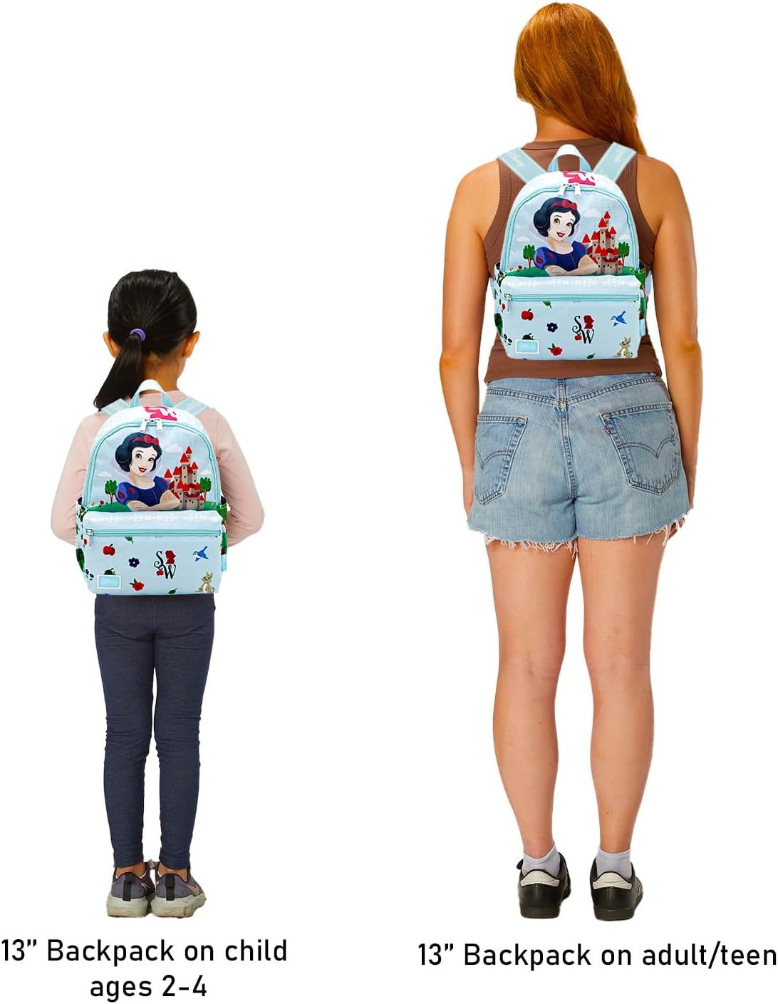 Snow White Mini Backpack Set - Bundle of 13” Disney Princess Bag and Water Bottle | Disney Snow White Backpack Purse for Kids, Girls, Teens, Women - Image 9