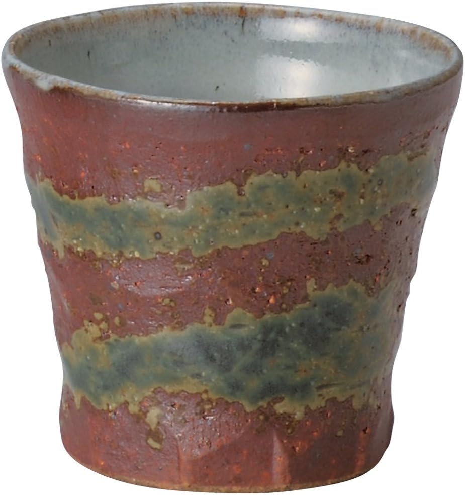 Yamashita Kogei 14075510 Rock Glass, White, 3.7 x 3.5 inches (9.5 x 9 cm) (280 cc), Blown Faceted Cup