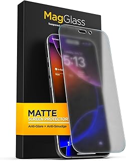 magglass Matte Screen Protector for iPhone 16 (Anti Glare) Fingerprint and Scratchproof Tempered Glass (Easy Applicator Included)