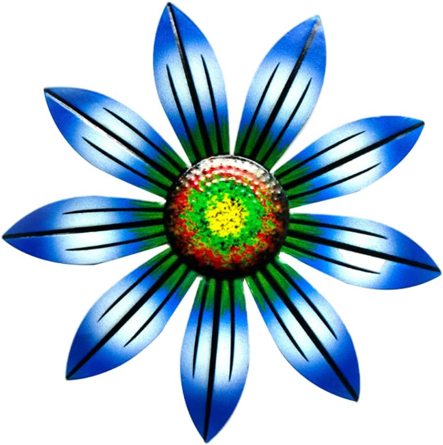 Domccy Metal Flower Wall Decor Wrought Iron Painted