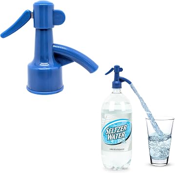 fizz saver soda bottle dispenser siphon retro style blue