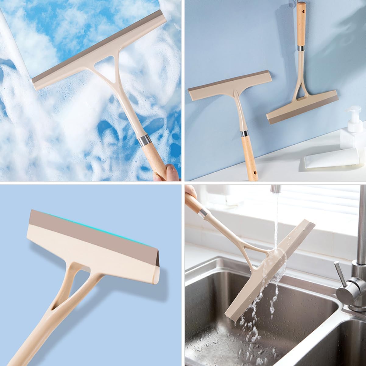 FOMIYES 1Pc Durable Window Cleaning Tool with Handle Multi Functional Bathroom Wiper Car Windshield Squeegee for Easy Cleaning Non Slip Grip for Comfort