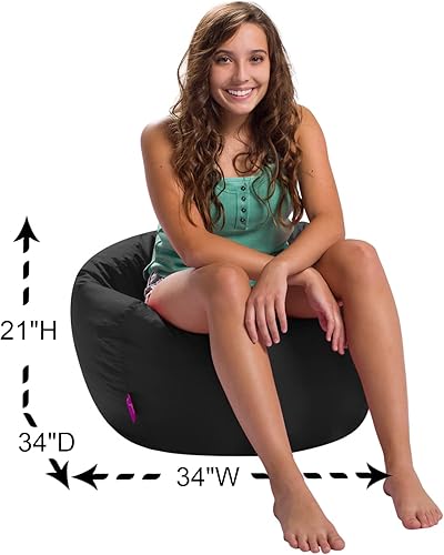 Miniatura 141 de Posh Creations Puf estructurado cómodo para jugar, leer y ver la televisión, Malibu Lounge, tela de lona para colorear, criaturas Criaturas de tela