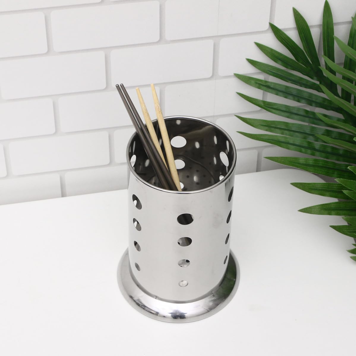 Luxshiny 2 Pcs Chopsticks Holder with Hole Base, Utensil Organizer