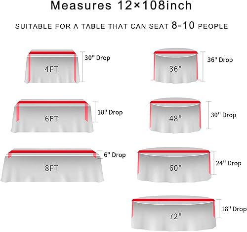 Miniatura 8 de Paquete de 15 caminos de mesa color oro rosa, 12 x 108 pulgadas de largo, de seda satinada, camino de mesa de tela de oro rosa para Halloween,