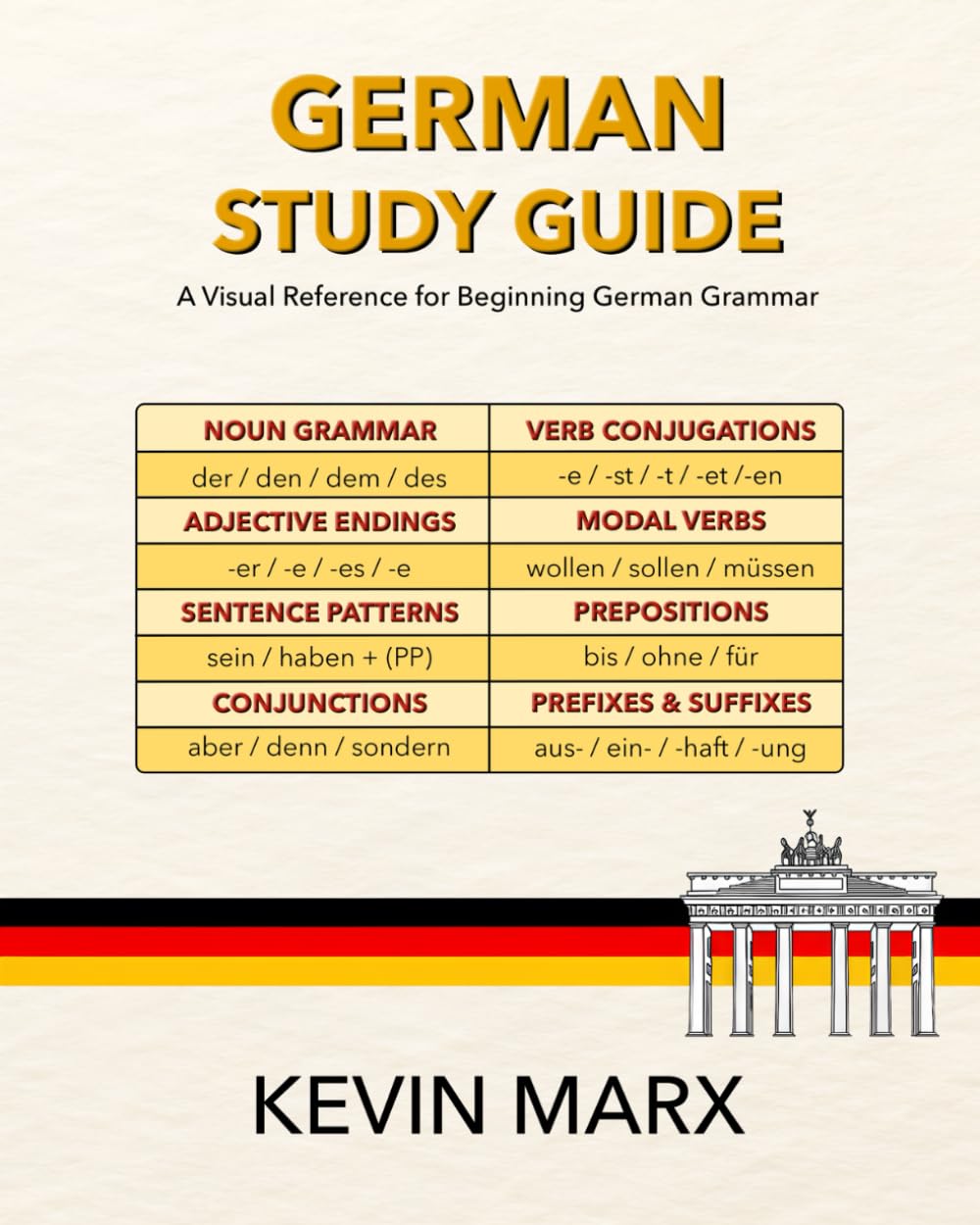 German Study Guide: A Visual Reference for Beginning German Grammar (Speak German in 90 Days) Paperback – Big Book, 22 September 2021