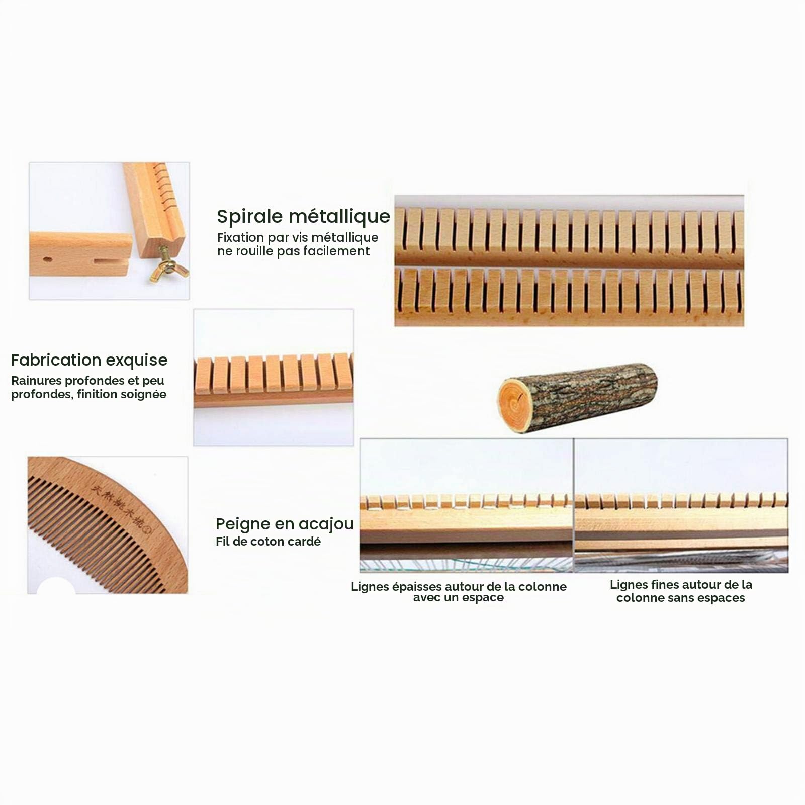 Métiers À Tisser, Grand Métier À Tisser pour Tapisserie, Cadre De Tissage Créatif avec Support, Cadre en Bois, Mac À Tricoter, Ensemble De Tricot À La Main PourEnfants, Débutants