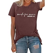 BLACKOO Women Graphic Tees Made for More Summer Tshirts