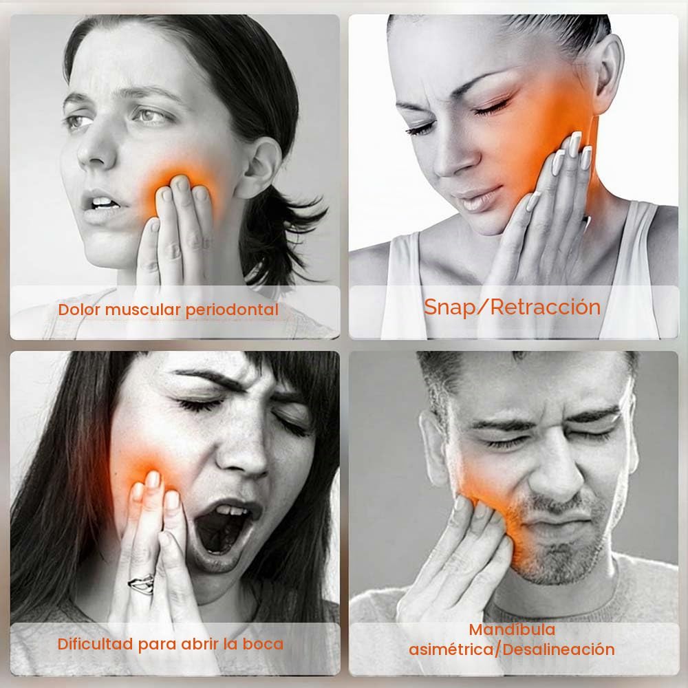 Almohadilla térmica inalámbrica para alivio de la ATM, envoltura facial térmica con 5 ajustes de calor, 3 vibraciones, máscara facial térmica para mandíbula, barbilla, muelas del juicio