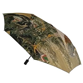 Amazon | 伊藤若冲シリーズ 旭日鳳凰図 傘 雨傘 おりたたみ傘