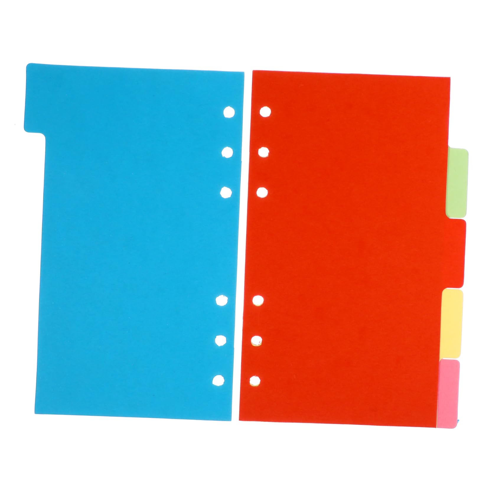 HOMSFOU 60 Sätze Trennblätter Set Teilig Bunte Registerkarten für Ringbuch Notizbuch Stabiles Kartonpapier Geeignet für Schule Büro und Alltag Zufällige Farbe