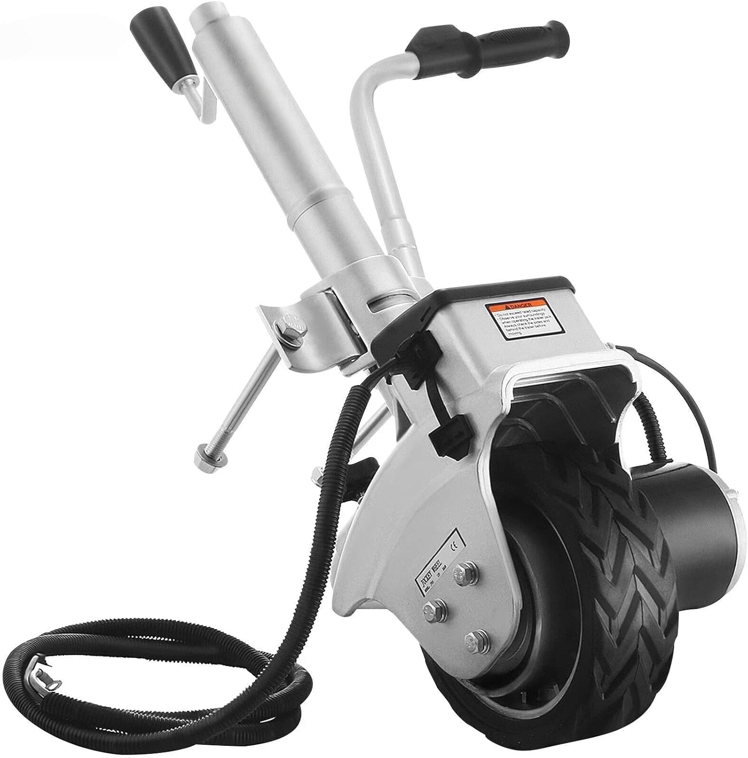 Roue Jockey Remorque Électrique Motorisée, Capacité Max. 272 kg,12V 350W Vitesse,2268 kg Chariot de Remorque, Roue Jockey Motorisée pour Déplacer Caravanes Bateaux