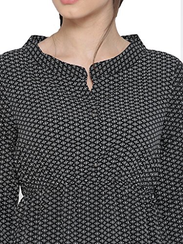 Image of Sera Women Black Printed Tailored Dress