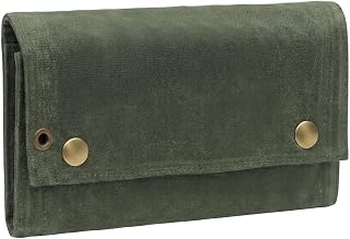 Foldable Canvas Condiment Caddy, Spice Organizer for Camping & Picnics | Durable canvas with handle, rolls up compact, holds spice jars securely, portable for RV travel