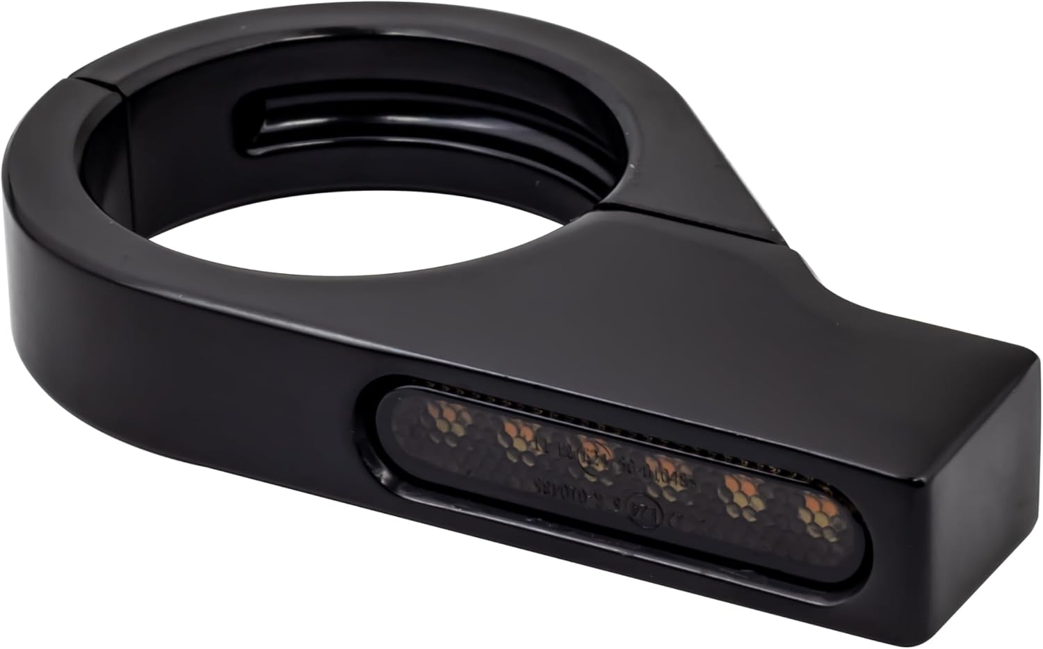 Eagle Lights FORKFLARES Front LED Turn Signals with Running Lights for Harley-Davidson® Motorcycles (Black, Clear Lens)