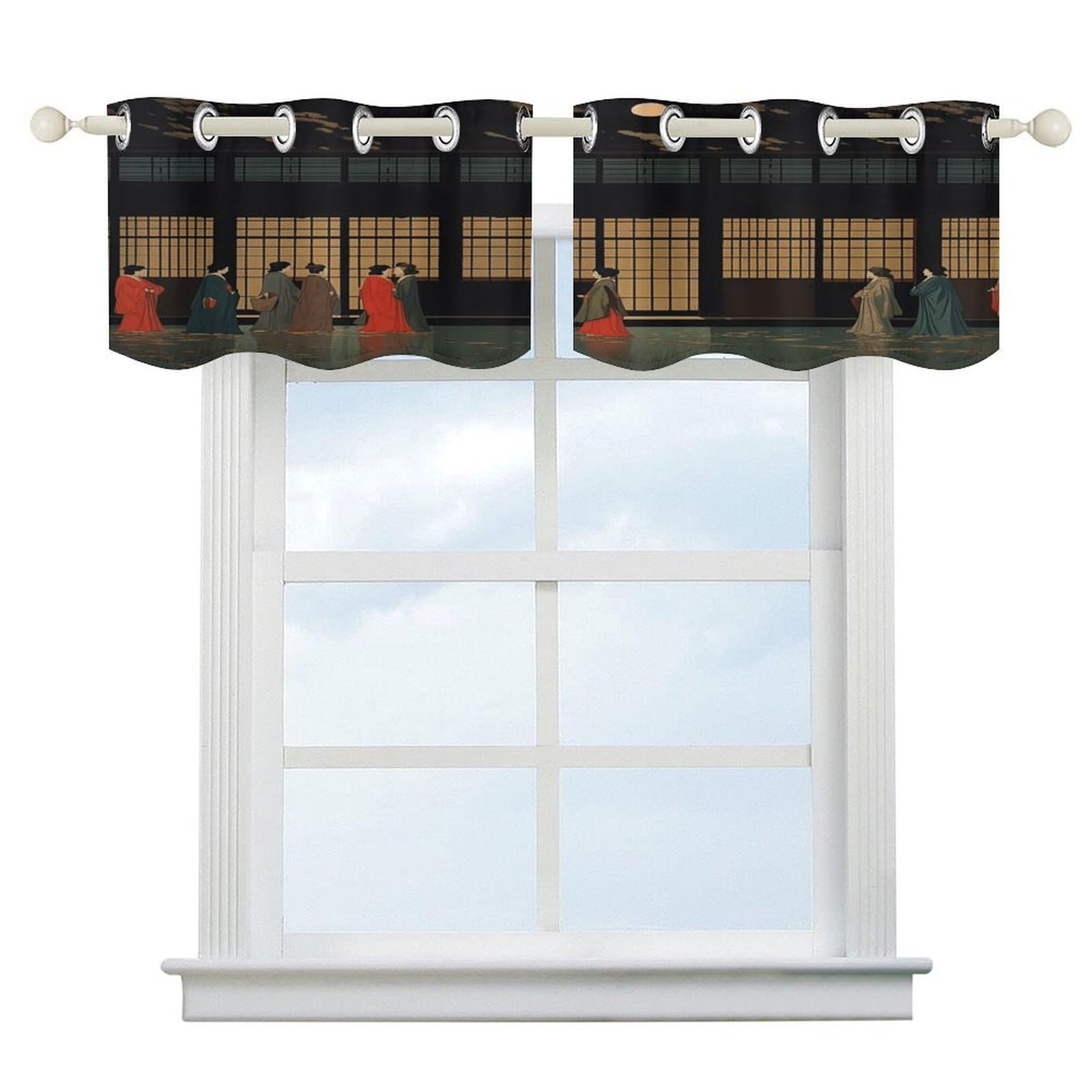 Fekiloot Girls Style Oriental Short Curtains Valance Curtain