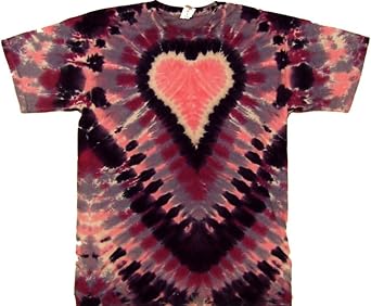 Pink Purple Heart Tie Dye Shirt Men Women Teens