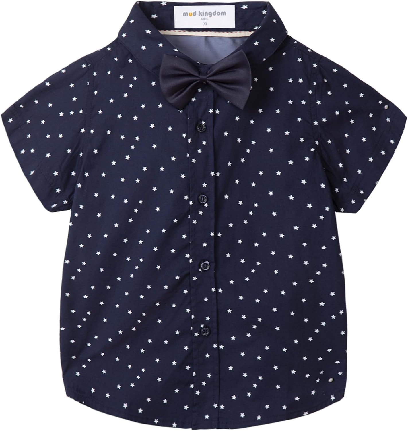 Mud Kingdom Little Boys Dress Shirts Short Sleeve Cute Summer