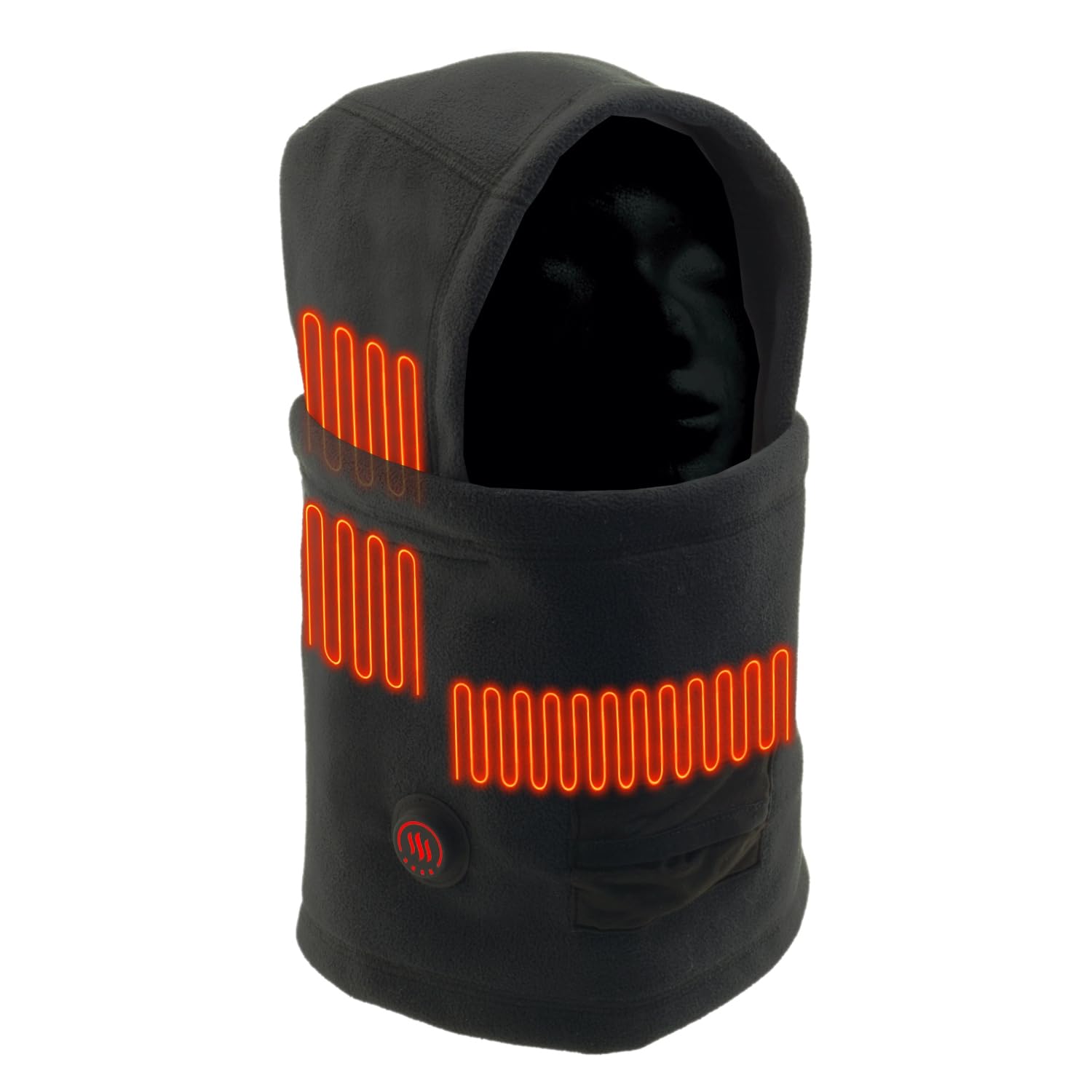 Capucha Universal Termoactiva Calentada por Batería, Pasamontañas, Negro, Tamaño: Uni