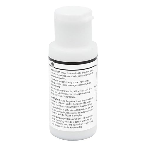 Miniatura 2 de LorAnn Color blanco líquido para alimentos, botella exprimible de 1 onza