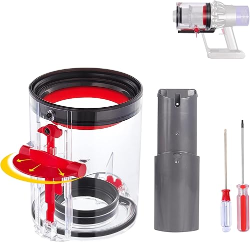 WYWY.Wide Contenedor de polvo mejorado + contenedor de repuesto para Dyson V10 SV12 aspiradora, repuesto de contenedor pequeño para Dyson Parte
