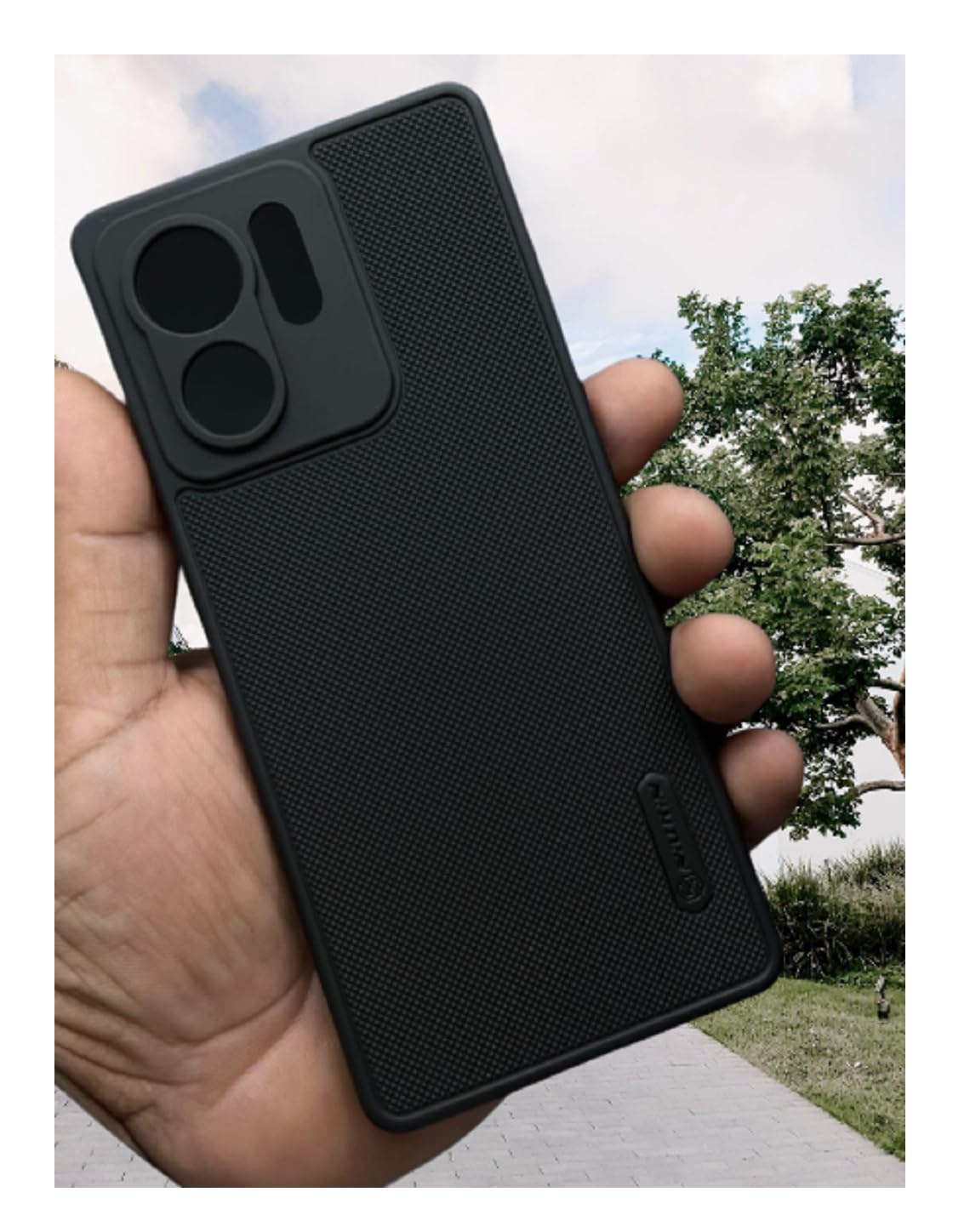 PROTE GLASSES Super Frosted Shield Pro Back Silicone Soft Mobile Case For Motorola Edge 40 Ultra Dotted Slim-Fit Design Tpu Shockproof Cover, Black