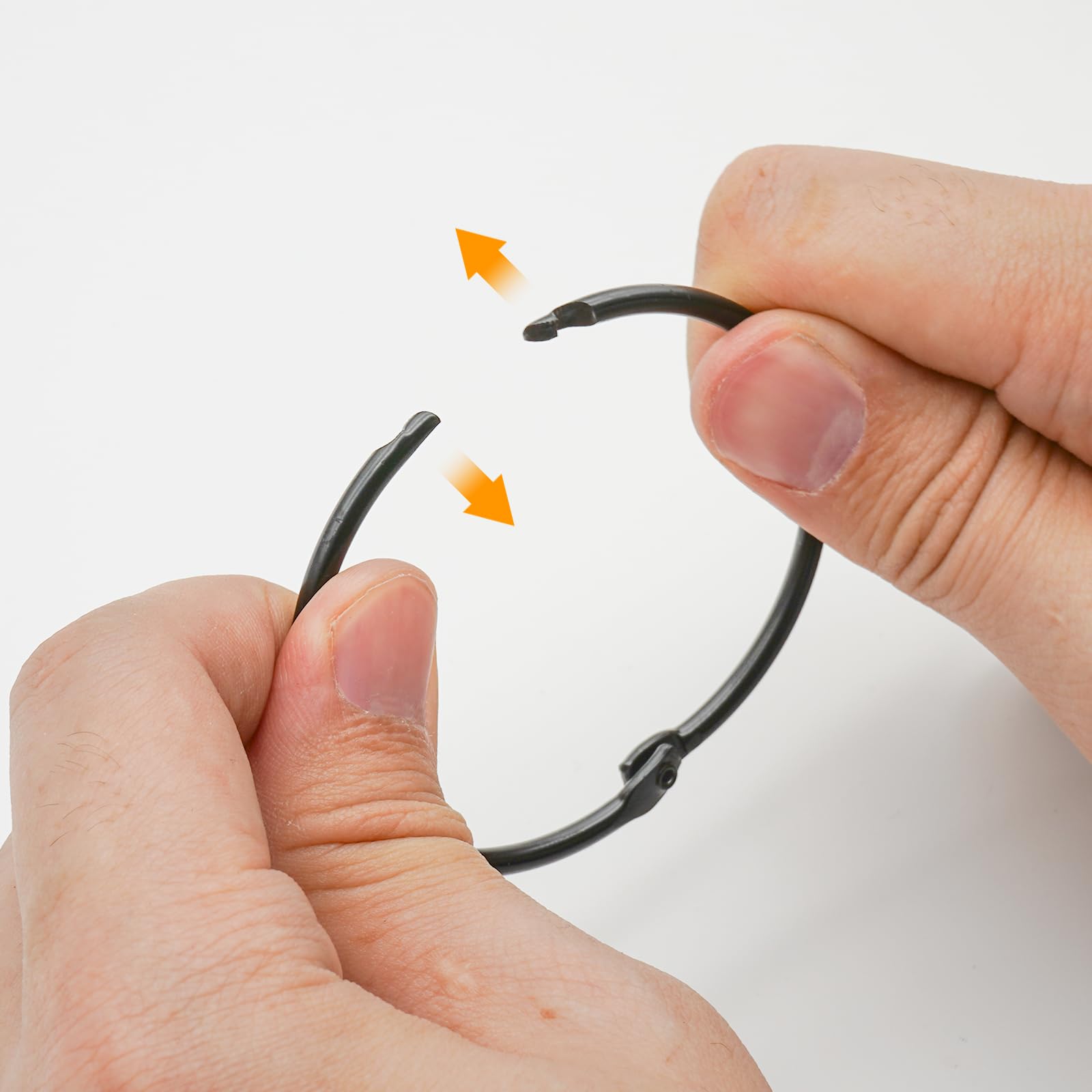 Anelli per raccoglitori a foglie sciolte, in metallo, per schede flash, portachiavi, anelli per libri in acciaio resistente (50 pezzi, 50 mm)