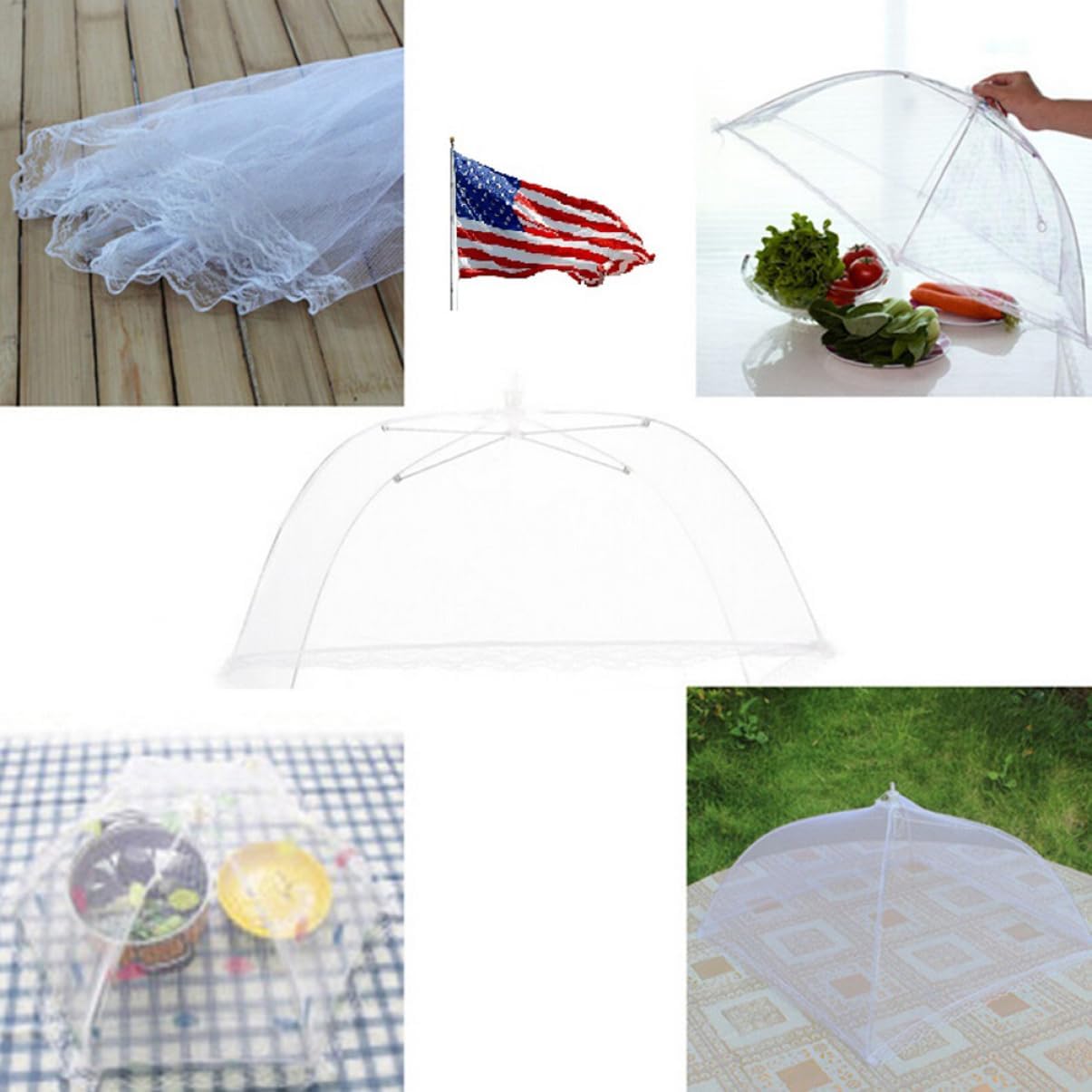 12pcs Pop Up Mesh Food Tent Umbrella Collapsible and Reusable Food Covers for Outdoor Parties Picnics Camping and Bbqs Keep