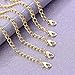 EBOOT 5 Pieces Necklace Extenders Chain Extenders Set for Necklace Bracelet DIY Jewelry Making (Gold)