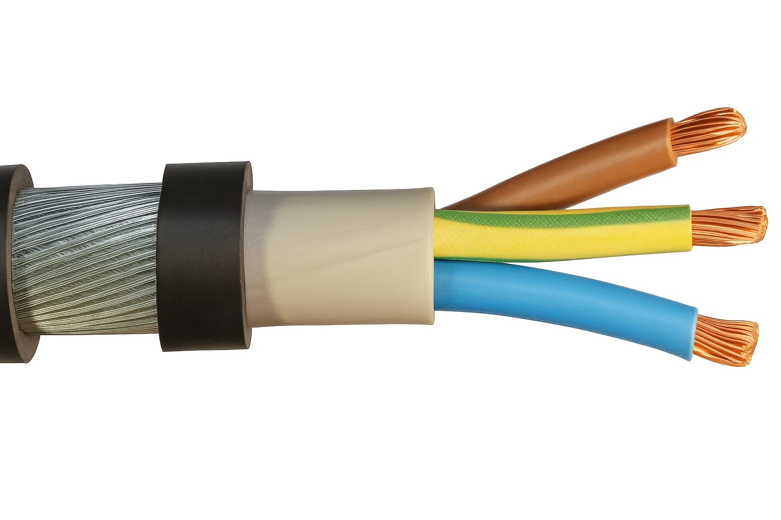 1.5mm² 3 Core SWA Steel Wire Armoured Cable – Outdoor Power Cable – Heavy Duty for Underground & External Use – BS5467 (80 Metres)