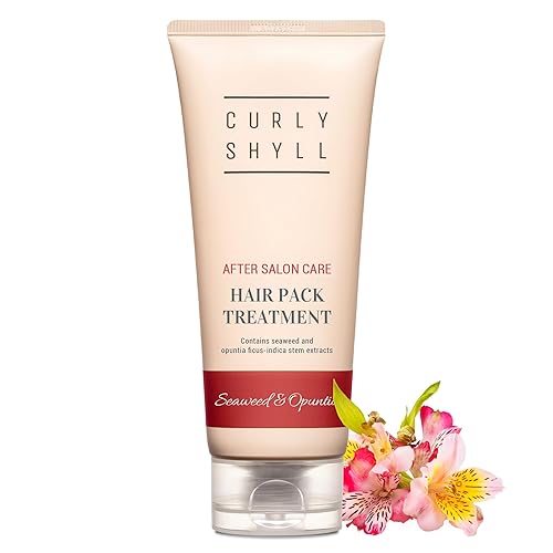 CURLYSHYLL After Salon Care Hair Pack Treatment Humedad profunda y cuidado Algas marinas y aceites botánicos Tratamiento capilar dañado 8.5 fl oz