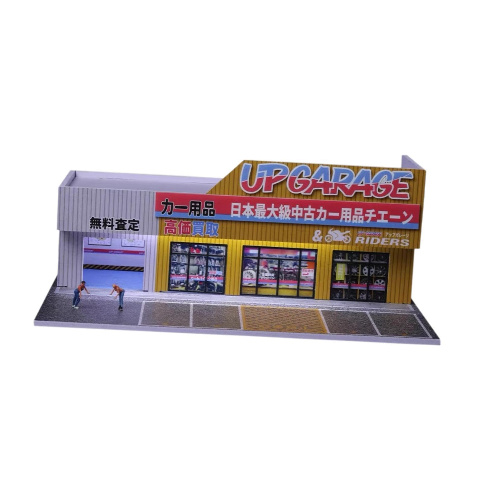 Colcolo 1/64 Parkplatz-Diorama, Modellauto-Vitrine, Foto-Requisite, Szenario, Mikrolandschaftsdekor, Miniaturszene, Modellgarage