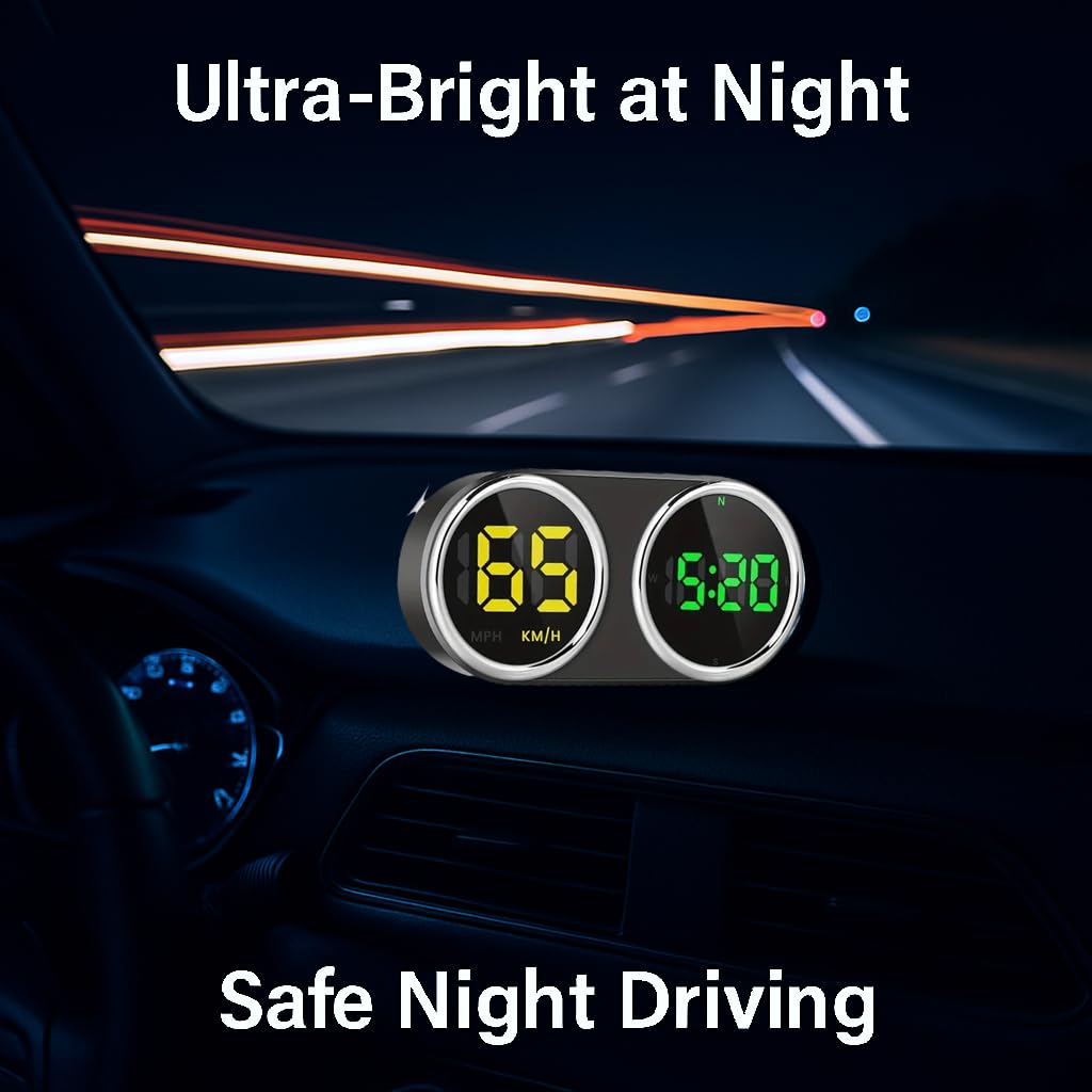 2026 Car HUD Color Screen Head Up Display - Universal USB-Powered HD Projection, Plug & Play KMH/MPH Speedometer, All-Vehicle Compatible