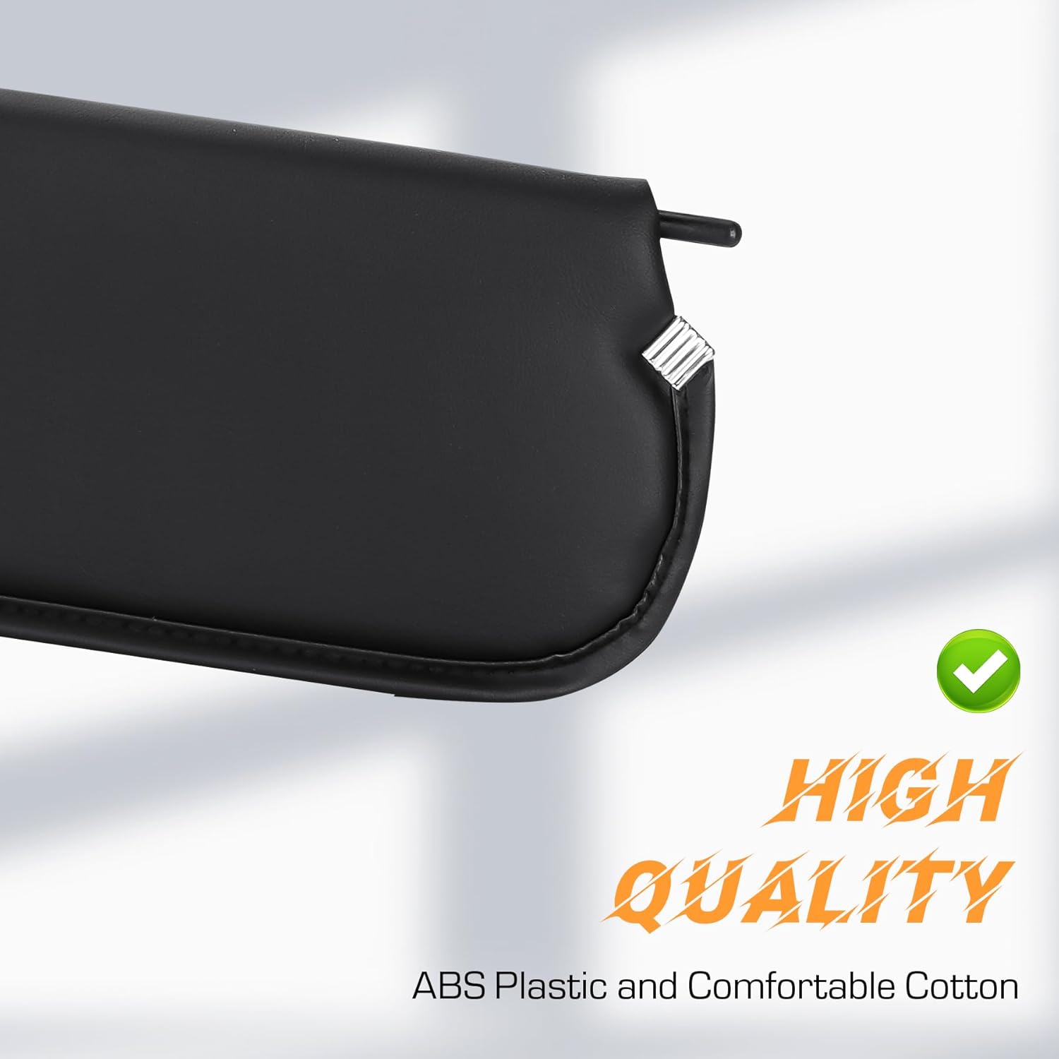 Black Right Passenger Side Sun Visor Replacement Compatible with 1997 1998 1999 2000 2001 2002 Jeep Wrangler TJ window car visor