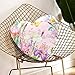 JOCHUAN Cojín de corazón para niñas Hada de Mariposa con Flores Almohadas Decorativas 13.78 X 13.78 Pulgadas Cojín en Forma de corazón Regalo para Amigos/niños/niña/día de San Valentín