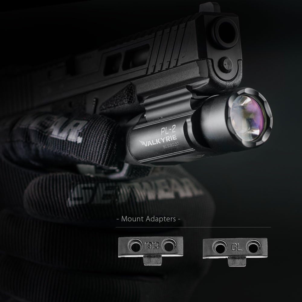 OLIGHT PL-2, PL2, PL II Valkyrie 1200 Lumen Rail Mounted Compact Weaponlight with Batteries