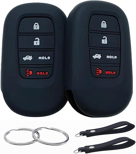 Miniatura 9 de REPROTECTING Funda de goma de silicona para llavero compatible con Honda Accord Civic CR-V Sport SI EX EX-L Touring 2022 2023 2024 (negroazul, 4