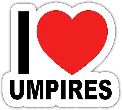 I Love Umpires Sticker, Softball Baseball Helmet Sticker, Helmet Sticker, Umpire Sticker, Baseball Sticker, Softball Sticker, Water Assistant Trendy