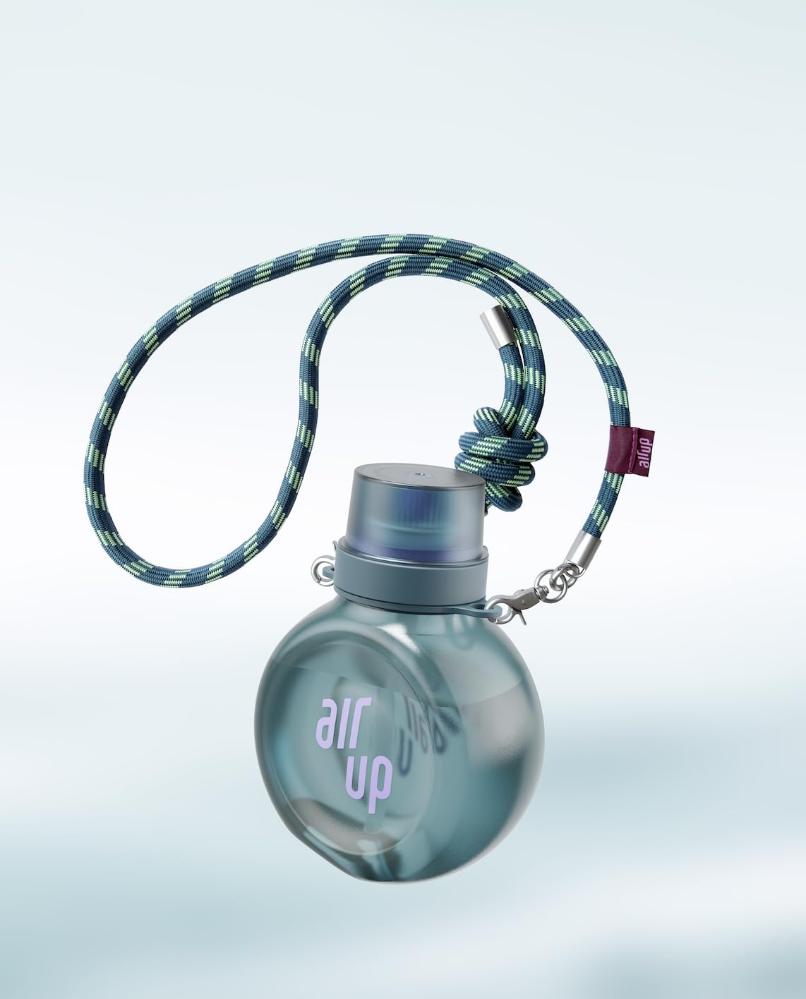 Air Up O - Butelka na Wodę 800 ml z 3 Kapsułkami - Kolor: Stormy Blue - Butelka Sportowa - Tritan - Technologia Scentaste - Bez BPA - Nadaje się do Mycia w Zmywarce
