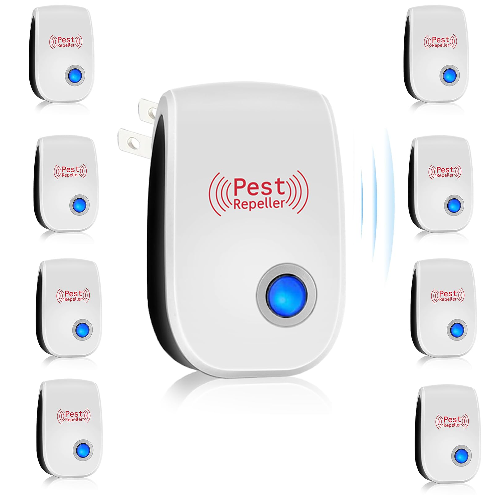 wyewye8 Pack Ultrasonic Pest Repellent Plug in,Pest Control Mosquitos Mice Mosquito Bug Cockroach Repellent Ultrasonic Pest Repellent for Home,Office,Warehouse,School